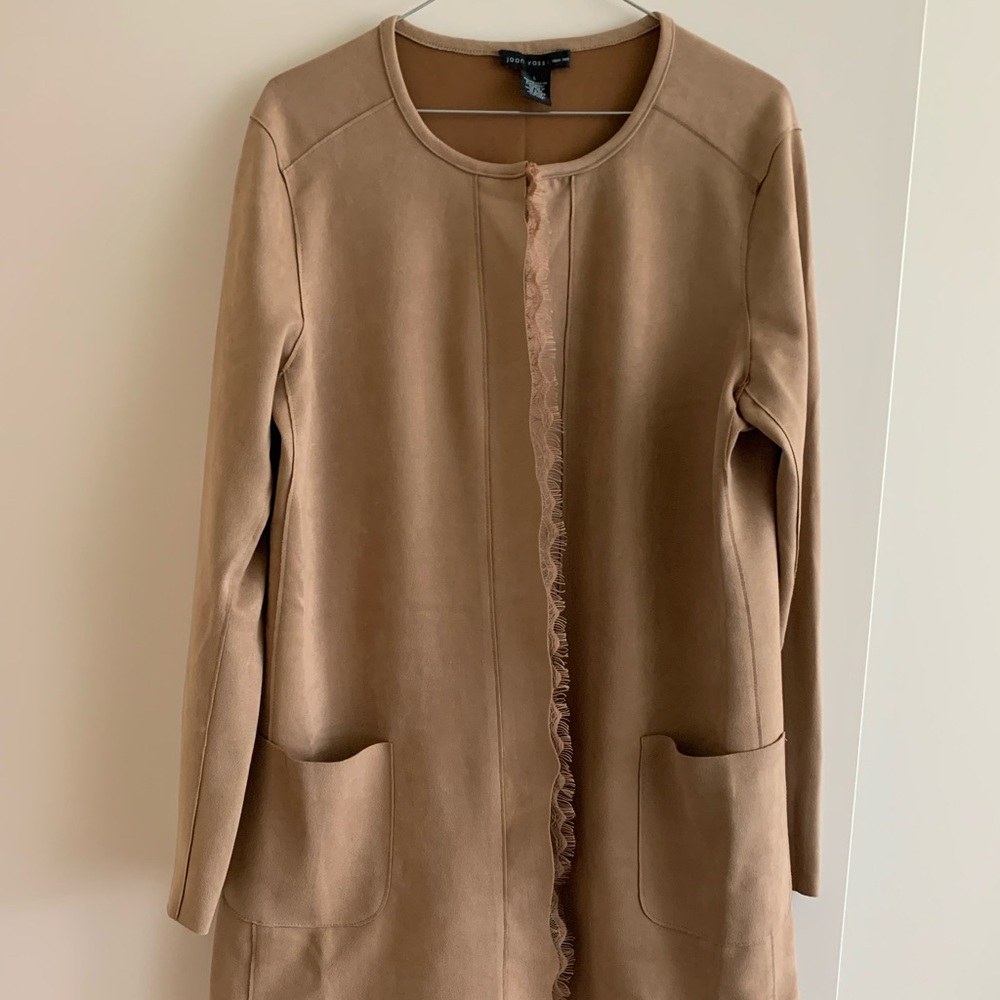 Joan Vass faux leather jacket